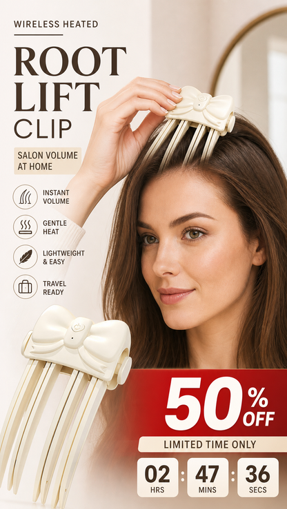 📢50% OFF !! ⏰Wireless Heated Volumizing Root Lift Clip - Salon Crown Volume Styling Tool for Fine Flat Hair